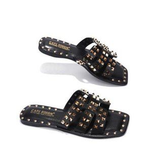 !! NEW !! Black Studded Sandals
